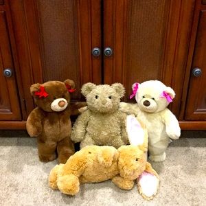 ❣️ BUILD-A-BEAR ❣️ COLLECTION SUPER CUTE BEARS AND ADORABLE BUNNY LOT ( NWOT ) .